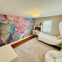Golden Wallpaper Installation