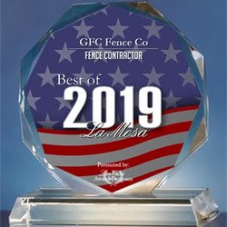 GFC Fence - Voted Best of La Mesa 2019 Fencing Contractor