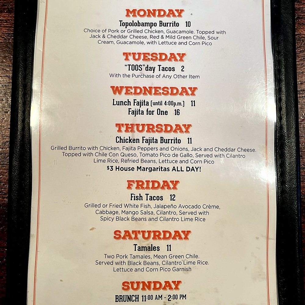 Jose Muldoon's - Daily Specials Menu - Tex-Mex Near Me - Colorado Springs, Colorado Jose Muldoon's - Daily Specials Menu - Tex-Mex Near Me - Colorado Springs, Colorado