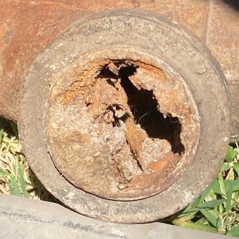 Preferred Plumbing and Rooter Services - This was how clogged the water drainage line under my house looked. If your house was built in the late 1950's, same issue. - Plumbing Near Me - Pomona, California