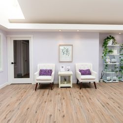 Our waiting area has live plants, plenty of natural light and seating available for your massage, acupuncture or integrative medicine appt