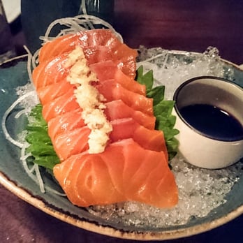Uchiko Austin - Sake toro (atlantic salmon belly. $22) - 4 stars. Good but pricey for such thin slices. Not as fatty as in the Yokai berry. Sat 2016-05-28 - Sushi Bars Near Me - Austin, Texas Uchiko Austin - Sake toro (atlantic salmon belly. $22) - 4 stars. Good but pricey for such thin slices. Not as fatty as in the Yokai berry. Sat 2016-05-28 - Sushi Bars Near Me - Austin, Texas