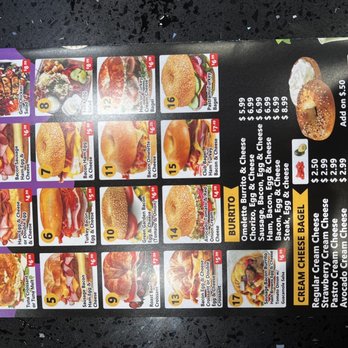 Crafted Donuts & Bagels - Sandwich menu (I think they raised their prices) - Breakfast & Brunch Near Me - Los Angeles, California