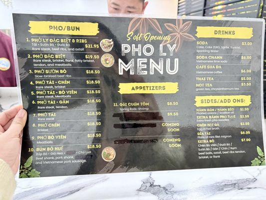 Menu photo 1 Pho Ly Kitchen San Jose, CA