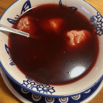 Restaurant Relax - Red Beet Borscht with Croquette - Diners Near Me - Brooklyn, New York