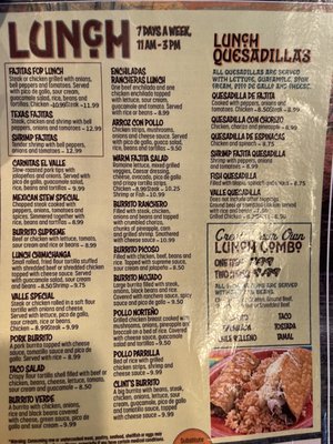 Menu photo 5 Valle Escondido Union, KY