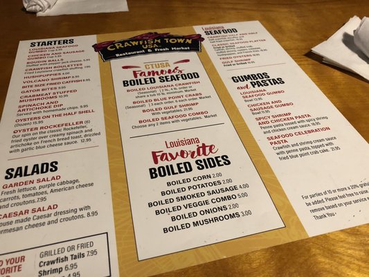 Menu photo 5 Crawfish Town USA Breaux Bridge, LA Menu photo 5 Crawfish Town USA Breaux Bridge, LA