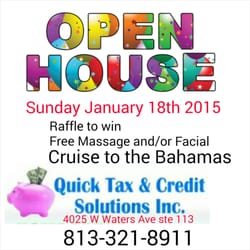 Quick Tax and Credit Solutions - Bring the Family Enter to Win a many FREE goodies