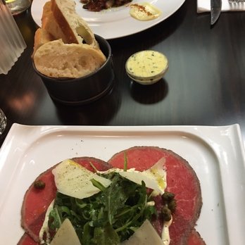 Absinthe Bistro - Beef carpaccio and octopus - French Near Me - Vancouver, British Columbia