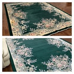 Oriental Rug Weavers - Before (top) and after (bottom) cleaning