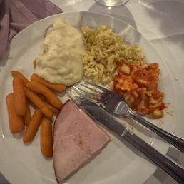 Meal - Ham, Carrots, Mashed Potatoes, Pasta Meal - Ham, Carrots, Mashed Potatoes, Pasta