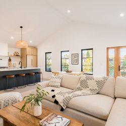 LA Real Estate Photography - Interior shot of a beautiful living room at one of our clients new constructions in Los Angeles, CA!