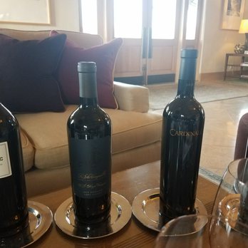 Cardinale Winery - The line up - Wine Tasting Room Near Me - Oakville, California