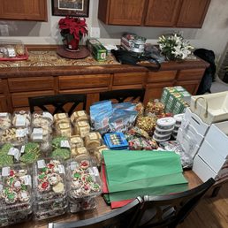 All the cookies for the baskets.
