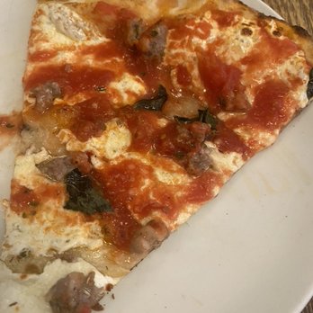 Juliana's - Slice Of Margherita With Sausage With Fennel - Pizza Near Me - Brooklyn, New York Juliana's - Slice Of Margherita With Sausage With Fennel - Pizza Near Me - Brooklyn, New York