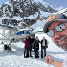 He took family photos for us on the glacier
