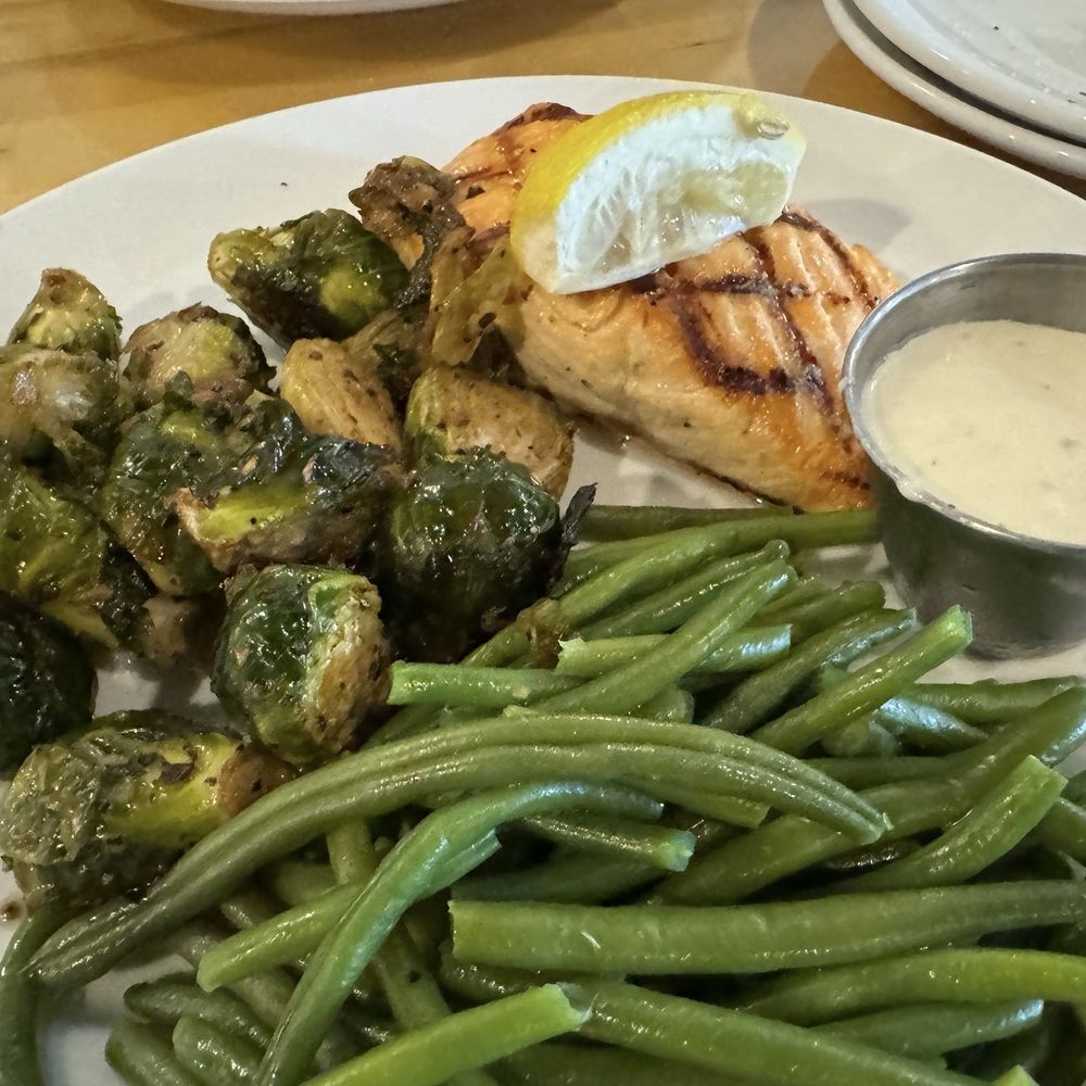 Surve - Salmon, Brussels sprouts and green beans! - New American Near Me - Sunbury, Ohio Surve - Salmon, Brussels sprouts and green beans! - New American Near Me - Sunbury, Ohio