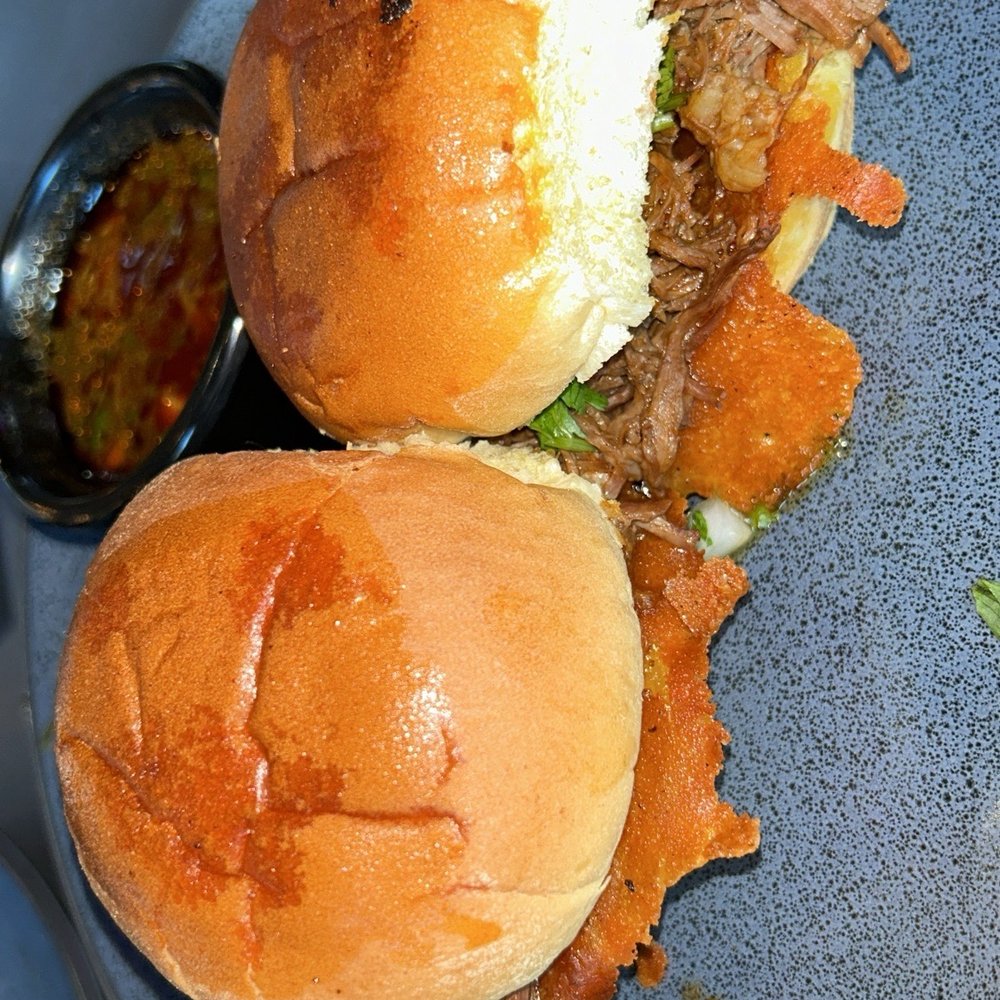 Mucho Gusto - Barria sliders sooooo good ! These are very filling - Mexican Near Me - Towson, Maryland Mucho Gusto - Barria sliders sooooo good ! These are very filling - Mexican Near Me - Towson, Maryland