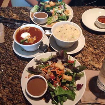 BJ's Restaurant & Brewhouse - Soup and salad combo - I don't recommend the clam chowder, way too salty. - New American Near Me - Boulder, Colorado BJ's Restaurant & Brewhouse - Soup and salad combo - I don't recommend the clam chowder, way too salty. - New American Near Me - Boulder, Colorado