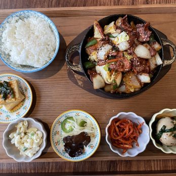 Sooda Korean BBQ - Jeyook (Spicy Pork) set - Korean Near Me - Burnaby, British Columbia Sooda Korean BBQ - Jeyook (Spicy Pork) set - Korean Near Me - Burnaby, British Columbia