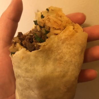 Taqueria Modesto - Burritos are so SMALL this is after I cut it in half and took a bite :( 6$ I feel so ripped off - Mexican Near Me - Modesto, California Taqueria Modesto - Burritos are so SMALL this is after I cut it in half and took a bite :( 6$ I feel so ripped off - Mexican Near Me - Modesto, California