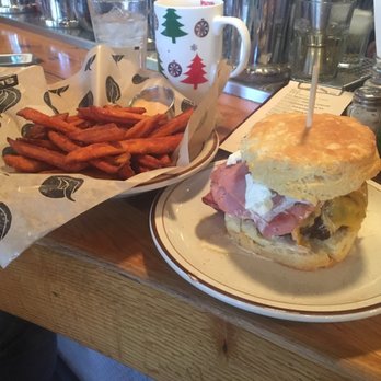 Denver Biscuit Co. - Colfax - The cordon bleu (+ an over easy egg) and side of sweet potato fries! - Sandwiches Near Me - Denver, Colorado Denver Biscuit Co. - Colfax - The cordon bleu (+ an over easy egg) and side of sweet potato fries! - Sandwiches Near Me - Denver, Colorado