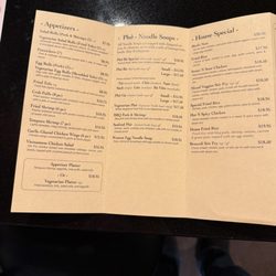 Pho Thi - Menu