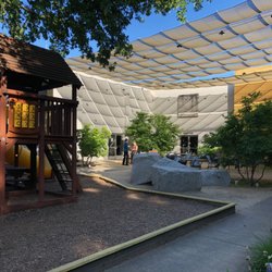 The Glaser Center Courtyard is a great place for any kind of gathering that includes Children