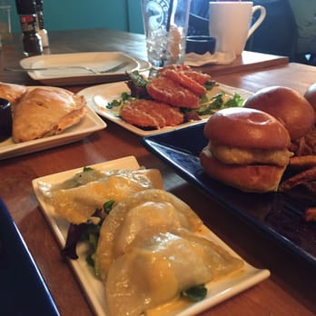Root - Pierogies, veggie Stromboli, the Trifecta, fried tomatoes! - Salad Near Me - Lancaster, Pennsylvania Root - Pierogies, veggie Stromboli, the Trifecta, fried tomatoes! - Salad Near Me - Lancaster, Pennsylvania
