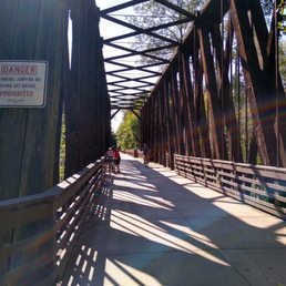 Railroad Bridge! Bikes & peds allowed.