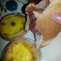 Chiu Quon Bakery & Dim Sum - Portuguese egg tarts with their tantalizing brulee tops and tasty BBQ pork bun filling