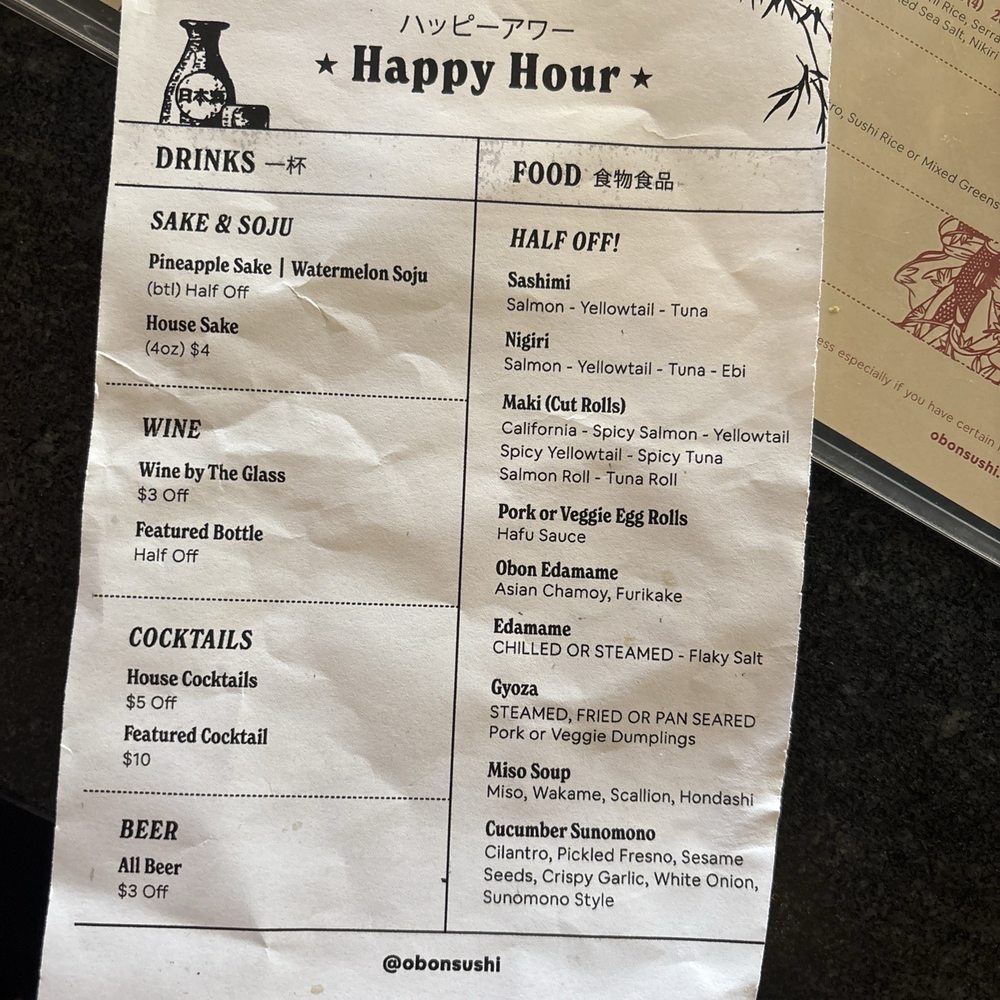 Obon Sushi Bar Ramen - Sushi Bars Near Me - Phoenix, Arizona