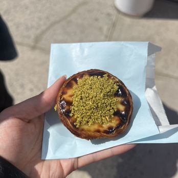 Lisbonata - Pistachio egg tart - Bakeries Near Me - Brooklyn, New York Lisbonata - Pistachio egg tart - Bakeries Near Me - Brooklyn, New York