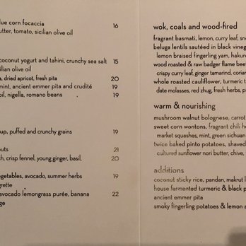 abcV - Dinner menu - Vegetarian Near Me - New York, New York abcV - Dinner menu - Vegetarian Near Me - New York, New York