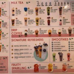 The Bep Teahouse - A good variety of drinks
