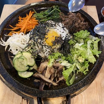 Don Pocha - Hot Stone Bibimbap (Bulgogi) - Korean Near Me - Upper Arlington, Ohio Don Pocha - Hot Stone Bibimbap (Bulgogi) - Korean Near Me - Upper Arlington, Ohio