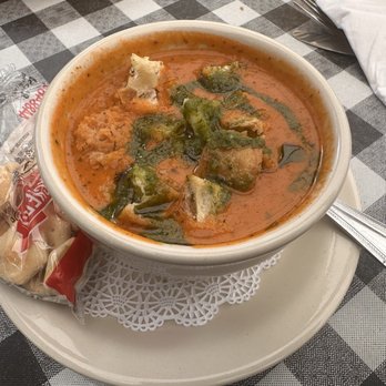 Patterson's Pub - Cup of tomato bisque soup - American Near Me - Mendocino, California Patterson's Pub - Cup of tomato bisque soup - American Near Me - Mendocino, California