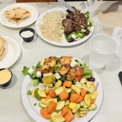 Plaka Grill - Beef and Shrimp Souvlaki