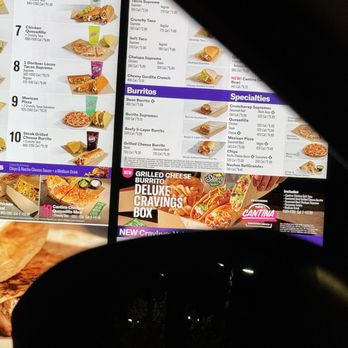 Taco Bell - The menu from our car - Fast Food Near Me - Albany, New York Taco Bell - The menu from our car - Fast Food Near Me - Albany, New York