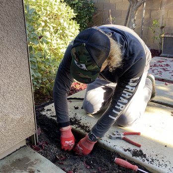 Sprinkler Techs - Victor fixing our main drip system leak. - Irrigation Near Me