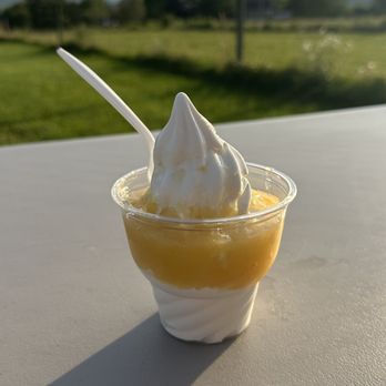 The Frosty Cow - Medium Pina Colada soft serve with Pineapple - Ice Cream & Frozen Yogurt Near Me - Dryden, New York