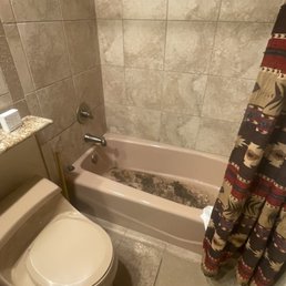 Bathroom sewage backing up. Room 158 Bathroom sewage backing up. Room 158