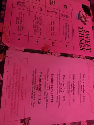 Menu photo 1 Blame Gloria London, XGL Menu photo 1 Blame Gloria London, XGL