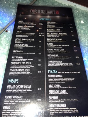 Menu photo 4 The Back 9 Sports Bar & Grill Addison, TX
