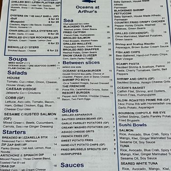 Oceans at Arthur's - Menu - Sushi Bars Near Me - Little Rock, Arkansas Oceans at Arthur's - Menu - Sushi Bars Near Me - Little Rock, Arkansas