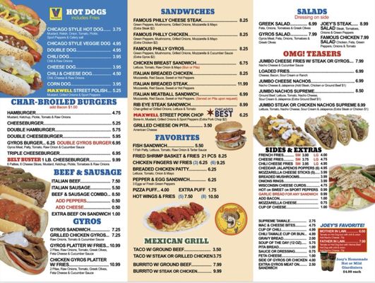 Menu photo 1 Joey’s Red Hot - Crest Hill Crest Hill, IL Menu photo 1 Joey’s Red Hot - Crest Hill Crest Hill, IL