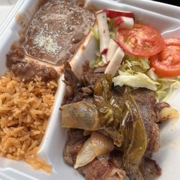 This was my order and was delicious! Carne asada plate. Add some of their salsas and the flavor is magical! This was my order and was delicious! Carne asada plate. Add some of their salsas and the flavor is magical!