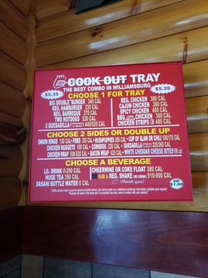 Menu photo 5 Cook Out Williamsburg, VA