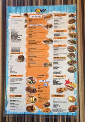Menu photo 1 Tom's - Pasadena Pasadena, CA