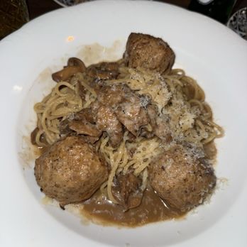 The Sicilian Butcher - Spaghetti with Steak Meatballs and Mushroom Truffle sauce - Italian Near Me - Fort Worth, Texas